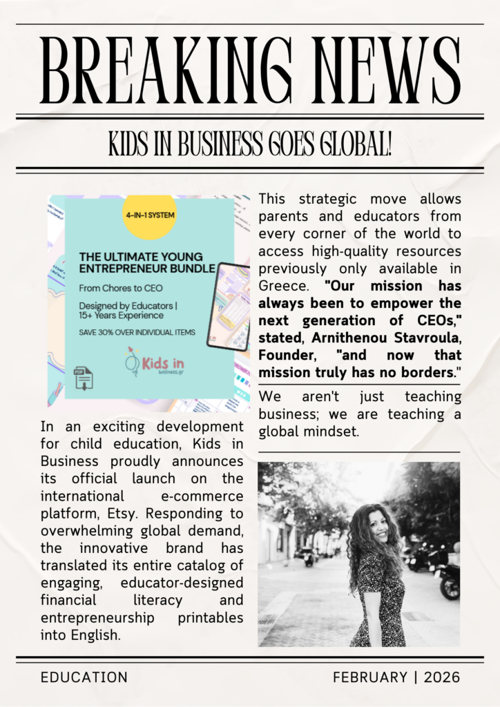 kids in business goes global on etsy