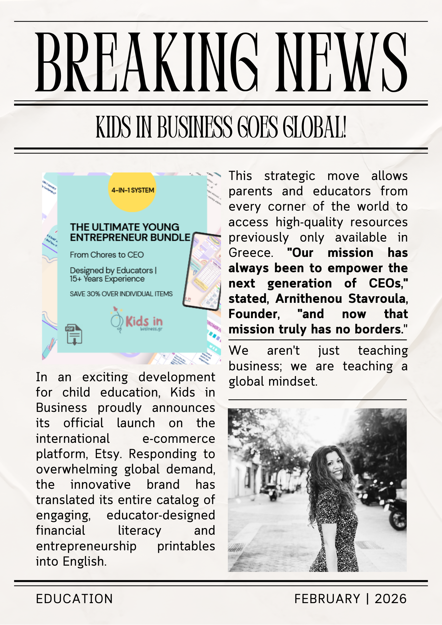 kids in business goes global on etsy